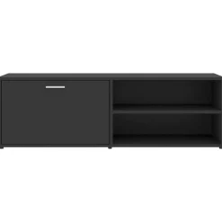 Mueble bajo para TV Nelly 2 estantes + 1 armario madera 37x120x34 cm