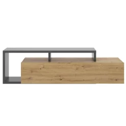 Mueble bajo TV Kram 1 puerta grafito/nordic 47x165x40 cm