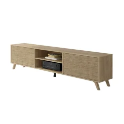 Mueble bajo TV Soto 2 armarios+2 huecos abiertos 49x180x39,6 cm