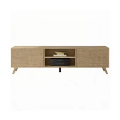 Mueble bajo TV Soto 2 armarios+2 huecos abiertos 49x180x39,6 cm