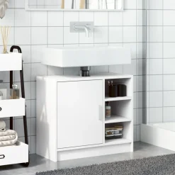 Mueble de baño Almma 1 puerta + 3 compartimentos blanco 55x90x29 cm
