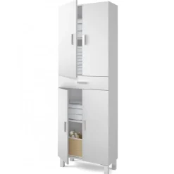 Mueble de baño Aruba 4 puertas+1 cajón blanco 182x60x29 cm