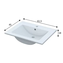 Mueble de baño Athena + espejo + lavabo roble 60 cm