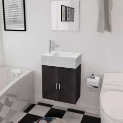 Mueble de baño Barbados + lavabo + espejo 48x48x25 cm