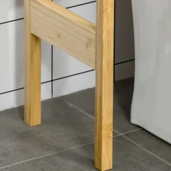 Mueble de baño Kleankin sobre inodoro bambú 173x60x23 cm