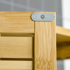 Mueble de baño Kleankin sobre inodoro bambú 173x60x23 cm