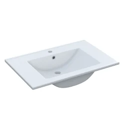 Mueble de baño Koncept 2 puertas + espejo + lavabo blanco 50 cm