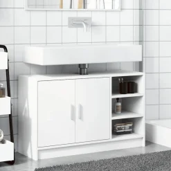 Mueble de baño Liberto 2 puertas + 3 compartimentos blanco 55x90x29 cm
