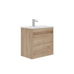 Mueble de baño Makalu 2 puertas con lavabo y espejo 61x60x36 cm
