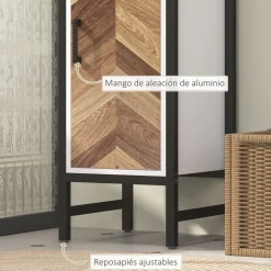 Mueble de baño Nara Homcom alto nogal 170x30x30 cm