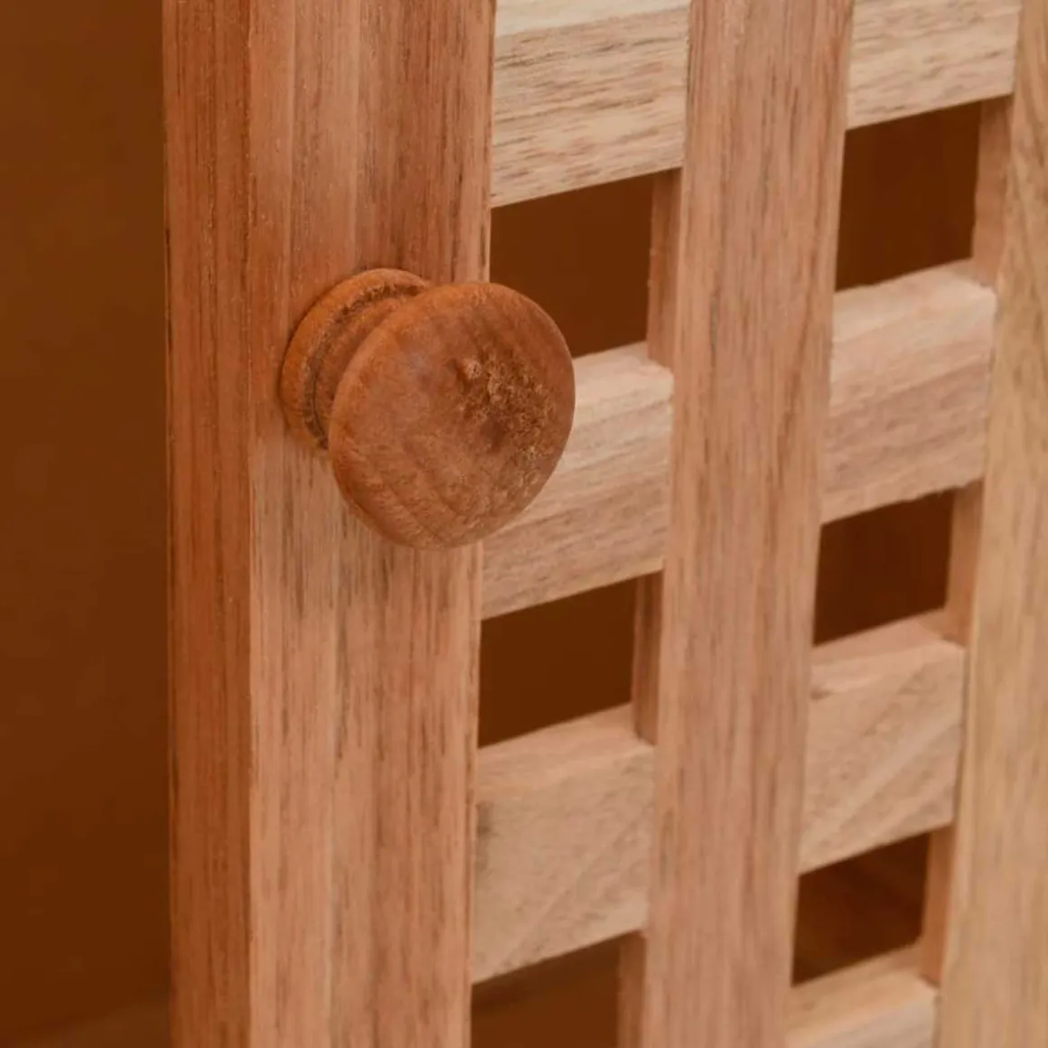 Mueble de lavabo Tobago + espejo madera natural 62x66x29 cm