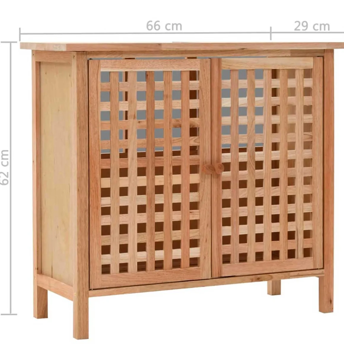Mueble de lavabo Tobago + espejo madera natural 62x66x29 cm