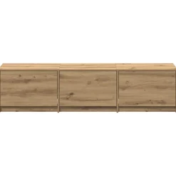 Mueble de TV Alberta 3 cajones + LED natural 40x165x34 cm