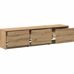 Mueble de TV Alberta 3 cajones + LED natural 40x165x34 cm