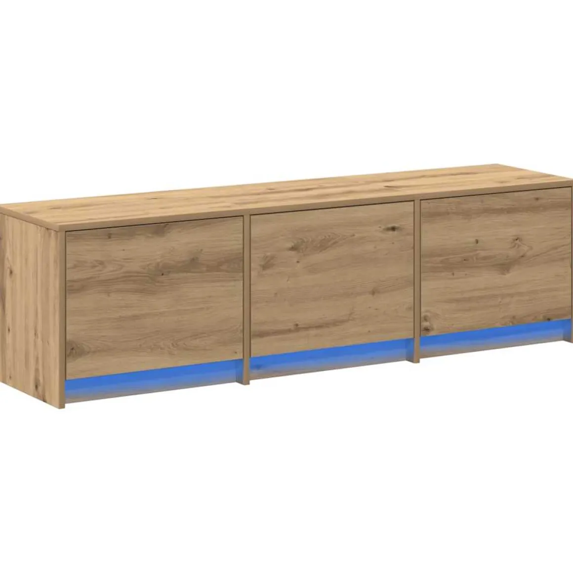Mueble de TV Alberta 3 cajones + LED natural 40x140x34 cm