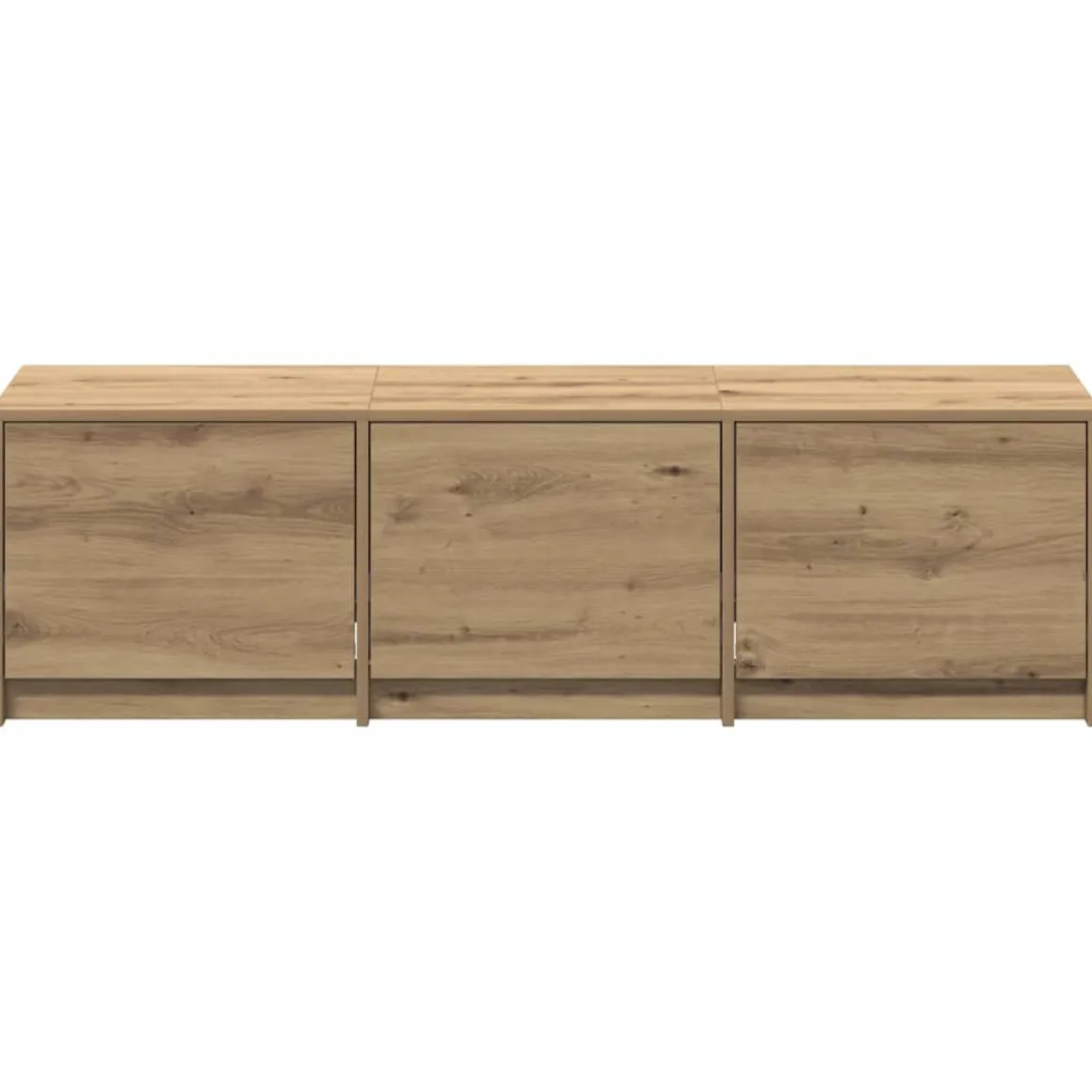 Mueble de TV Alberta 3 cajones + LED natural 40x140x34 cm