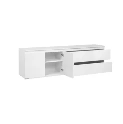 Mueble de TV Aneto 2 puertas + 2 cajones blanco 55x180x40 cm