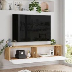 Mueble de TV Apia 2 puertas abatibles diseño flotante 29,1x140x31,6 cm