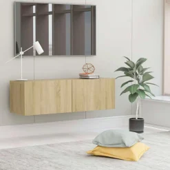 Mueble de TV Azyal flotante 2 puertas abatibles 30x100x30 cm