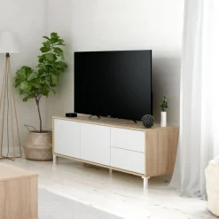 Mueble de TV Brooklyn 2 puertas + 2 cajones 47x130x41 cm