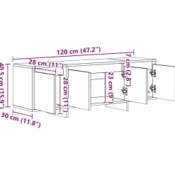Mueble de TV Cielo 3 armarios 40,5x120x30 cm