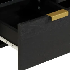 Mueble de TV Dalia 2 cajones + 5 compartimentos negro 46x100x33 cm