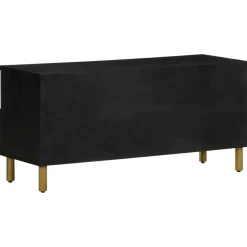Mueble de TV Dalia 2 cajones + 5 compartimentos negro 46x100x33 cm