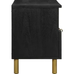 Mueble de TV Dalia 2 cajones + 5 compartimentos negro 46x100x33 cm