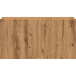 Mueble de TV Eglon 2 puertas roble claro 41x80x30 cm