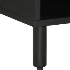 Mueble de TV Etniko 3 compartimentos + 1 cajón negro/natural 46x80x33,5 cm