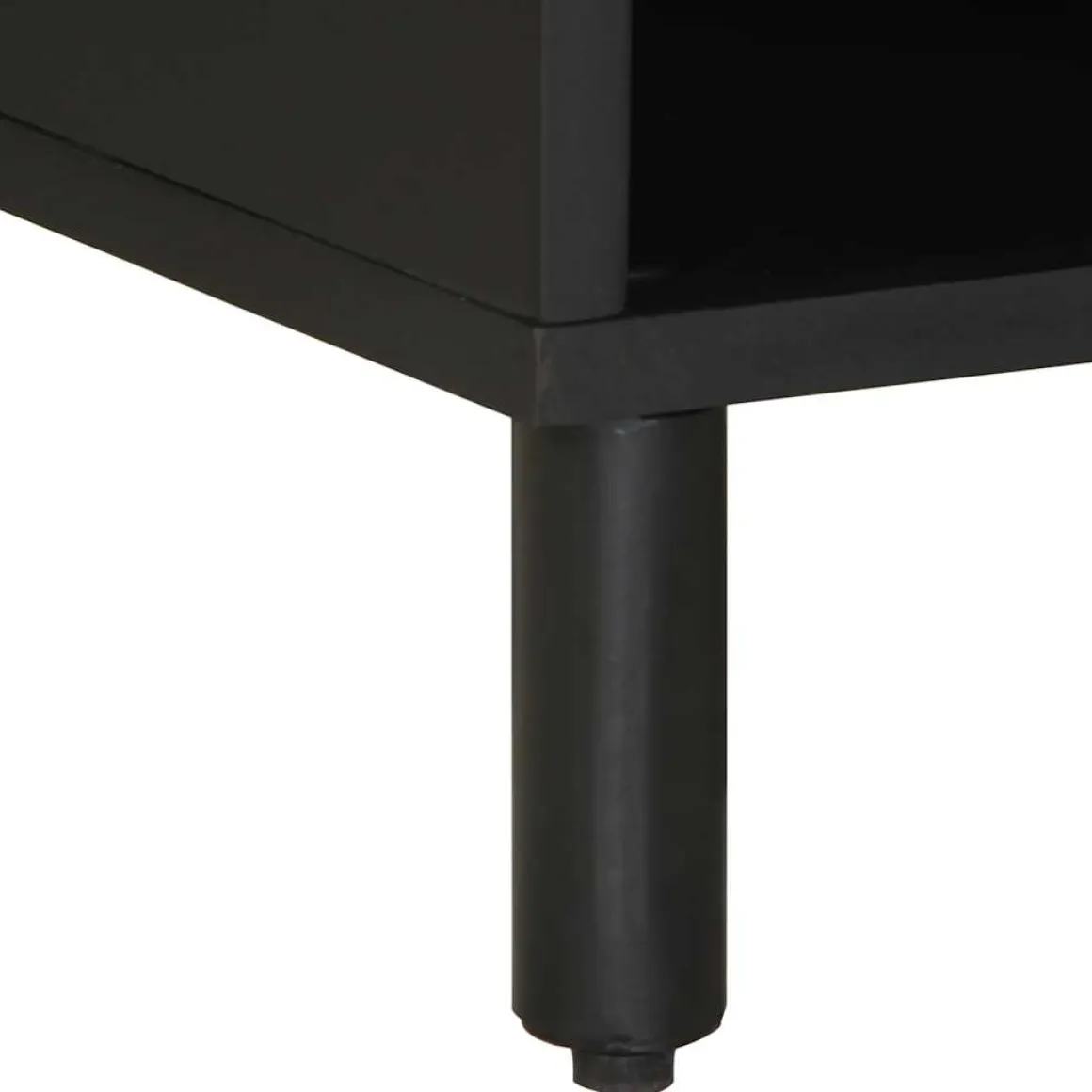 Mueble de TV Etniko 3 compartimentos + 1 cajón negro/natural 46x80x33,5 cm