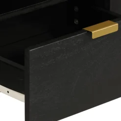 Mueble de TV Florencia 1 compartimento + 2 armarios + 1 cajón negro 46x105x33 cm