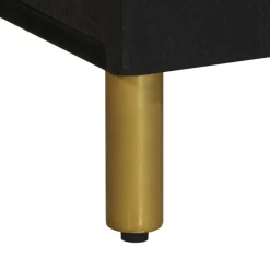 Mueble de TV Florencia 1 compartimento + 2 armarios + 1 cajón negro 46x105x33 cm