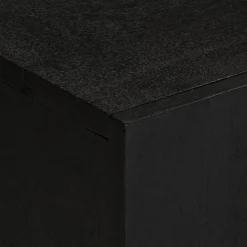 Mueble de TV Florencia 1 compartimento + 2 armarios + 1 cajón negro 46x105x33 cm