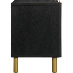 Mueble de TV Florencia 1 compartimento + 2 armarios + 1 cajón negro 46x105x33 cm