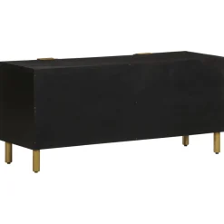 Mueble de TV Florencia 1 compartimento + 2 armarios + 1 cajón negro 46x105x33 cm