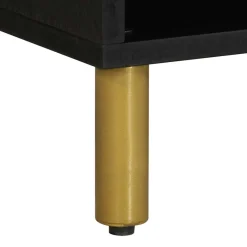 Mueble de TV Grillo 3 compartimentos + cajón negro 46x80x33 cm