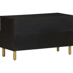 Mueble de TV Grillo 3 compartimentos + cajón negro 46x80x33 cm