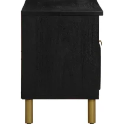 Mueble de TV Grillo 3 compartimentos + cajón negro 46x80x33 cm