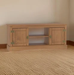 Mueble de TV Águila 2 puertas + 2 compartimentos marrón 40x120x51 cm