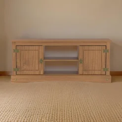 Mueble de TV Águila 2 puertas + 2 compartimentos marrón 40x120x51 cm