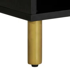 Mueble de TV Jiya 1 cajón + 4 compartimentos negro 46x100x33 cm
