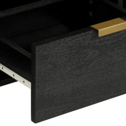 Mueble de TV Jiya 1 cajón + 4 compartimentos negro 46x100x33 cm