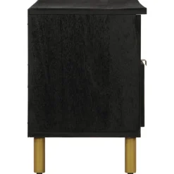 Mueble de TV Jiya 1 cajón + 4 compartimentos negro 46x100x33 cm