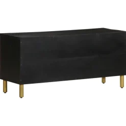 Mueble de TV Jiya 1 cajón + 4 compartimentos negro 46x100x33 cm