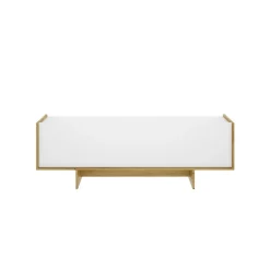 Mueble de TV Ka puerta abatible blanco/natural 49,6x150x30,3 cm