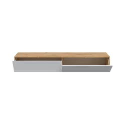 Mueble de TV Kaway dos puertas abatibles blanco/natural 28x180x34,5 cm
