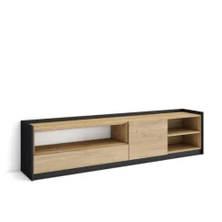 Mueble de TV Kroma con compartimento a la izquierda 49,5x207,2x35 cm