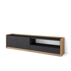 Mueble de TV Kroma con dos puertas y compartimento derecha 49,5x207,2x35 cm