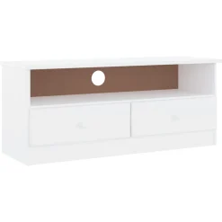 Mueble de TV Lince 2 cajones con compartimento madera de pino 41x100x35 cm